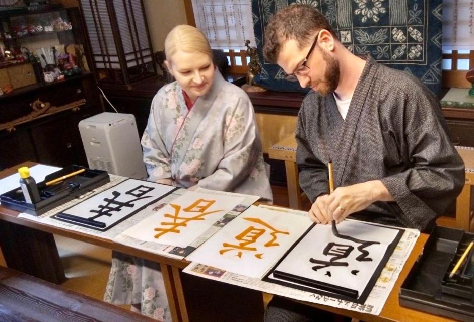 3 Japanese Cultures Experience in 1 Day With Simple Kimono - Calligraphy Practice Session