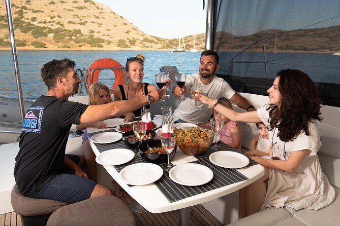 Agios Nikolaos Evening Catamaran Cruise in Mirabello With Dinner - Meeting and Pickup Information