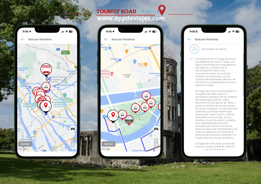 App Self-Guided Audio Guide Routes Visit Hiroshima - App Features and Functionality