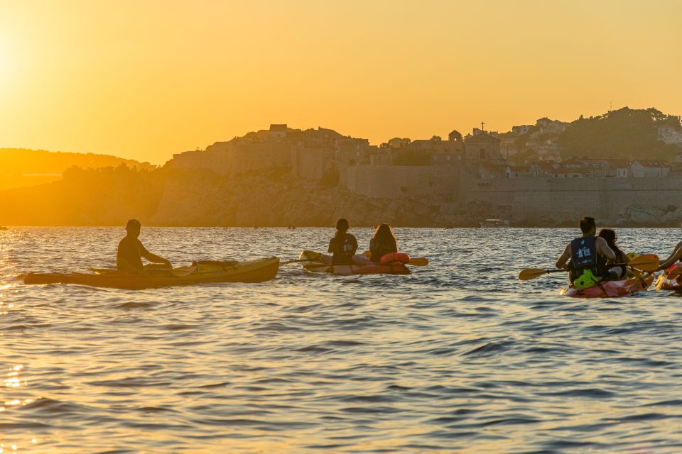 Dubrovnik: Guided Sunset Sea Kayaking With Snacks and Wine - Itinerary and Experience