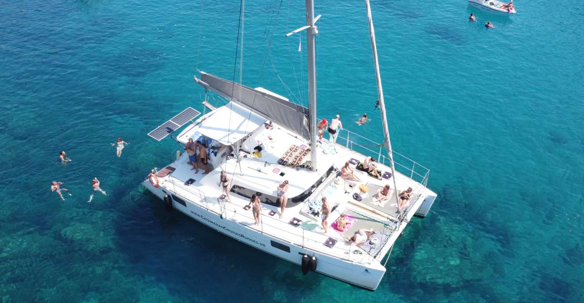 From Rhodes: Private Catamaran Cruise All Inclusive - Itinerary and Highlights