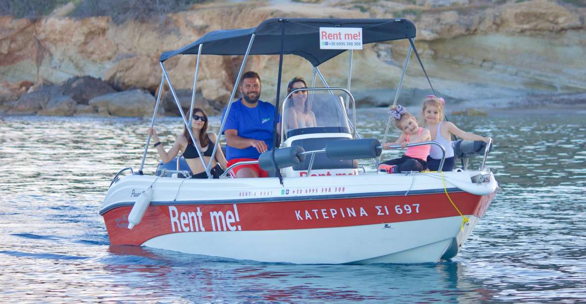 Hersonissos: Rent A Boat Without Licence - Explore Picturesque Crete