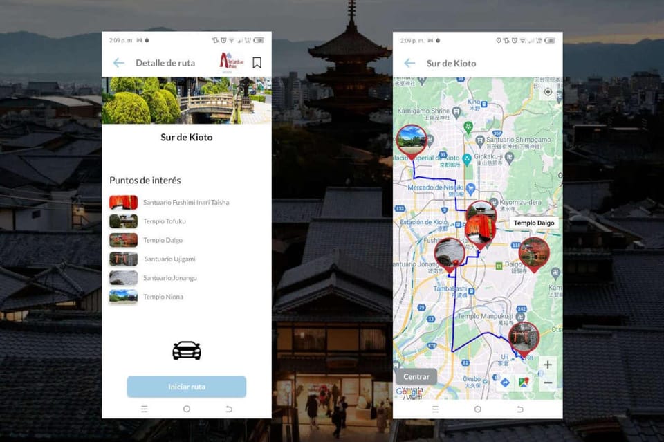 Kyoto Self-Guided Tour App With Multi-Language Audioguide - Tour Sections and Points of Interest