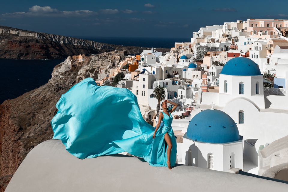 Santorini Flying Dress - Photography Experience