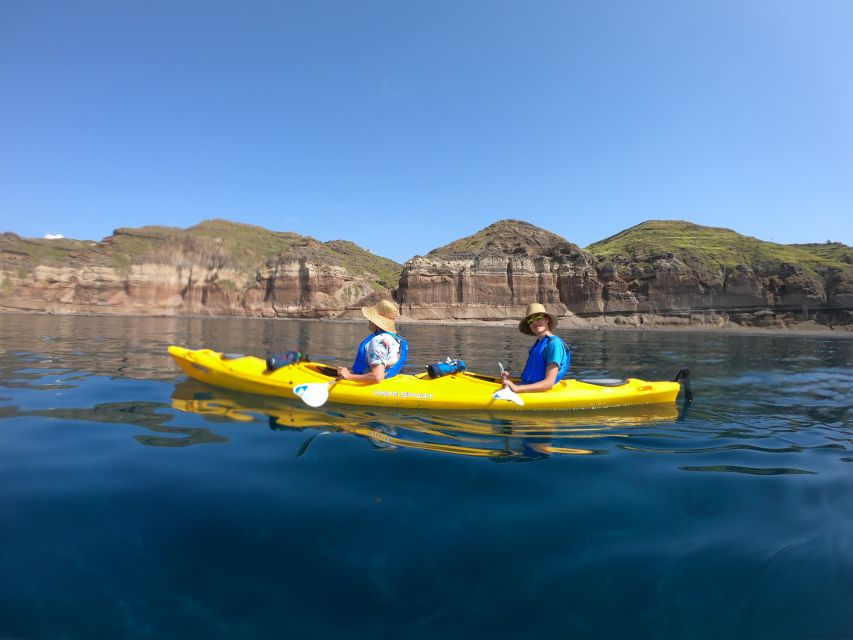 Santorini: Sea Caves Kayak Trip With Snorkeling and Picnic - Enjoy a Delightful Picnic