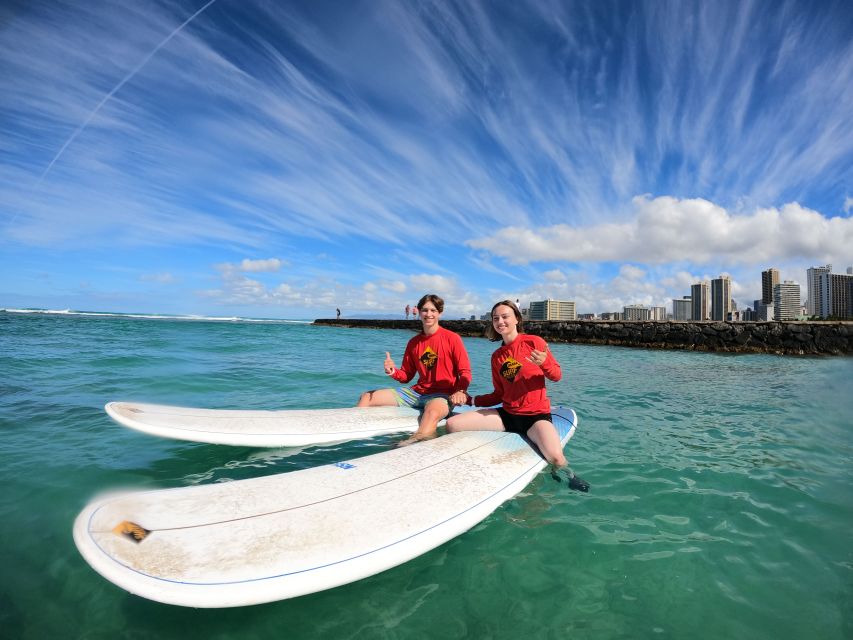 Two Students to One Instructor Surfing Lesson in Waikiki - Lesson Duration and Languages