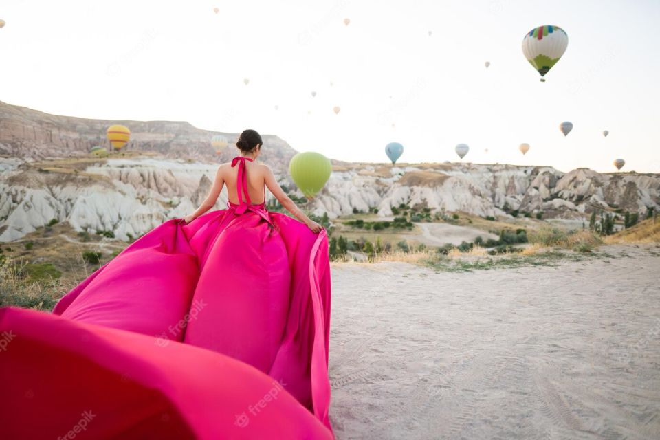 Cappadocia: Private Flying Dress Photoshoot at Sunrise - Dress Customization