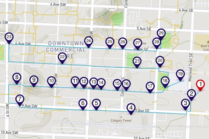 Discover Downtown Calgary: a Smartphone Audio Walking Tour - Meeting Point and Tour Duration