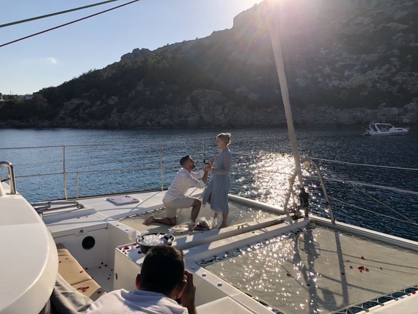 From Rhodes: Private Catamaran Cruise All Inclusive - Included Amenities and Activities