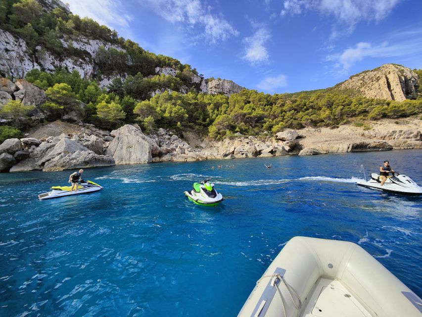 From San Antonio: Jet Ski Tour to Cala Aubarca With Swimming - Inclusions and Amenities