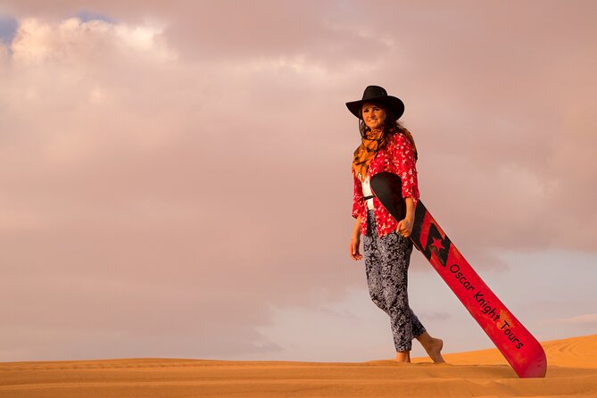 High Red Dunes With Camel Ride, Sandboarding, Falcon Show and VIP BBQ Dinner - Falcon Experience (Seasonal)