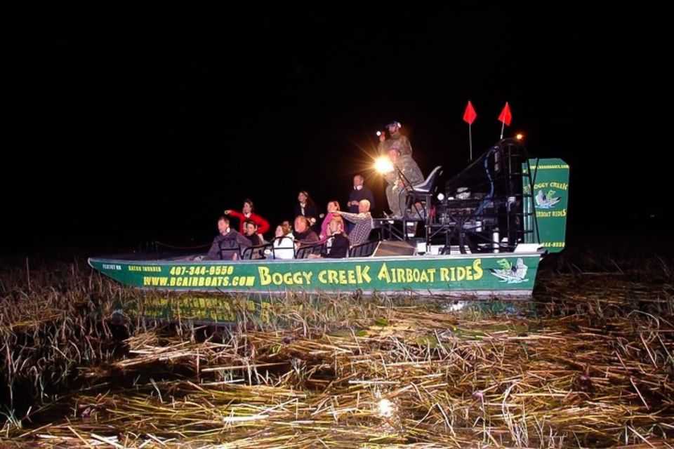 Kissimmee: Boggy Creek Airboats Adventures Night Tour Ticket - Participant Information