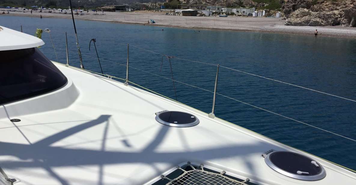 Rhodes: Sailing Catamaran Day Cruise With Food and Drinks - Swimming Stops