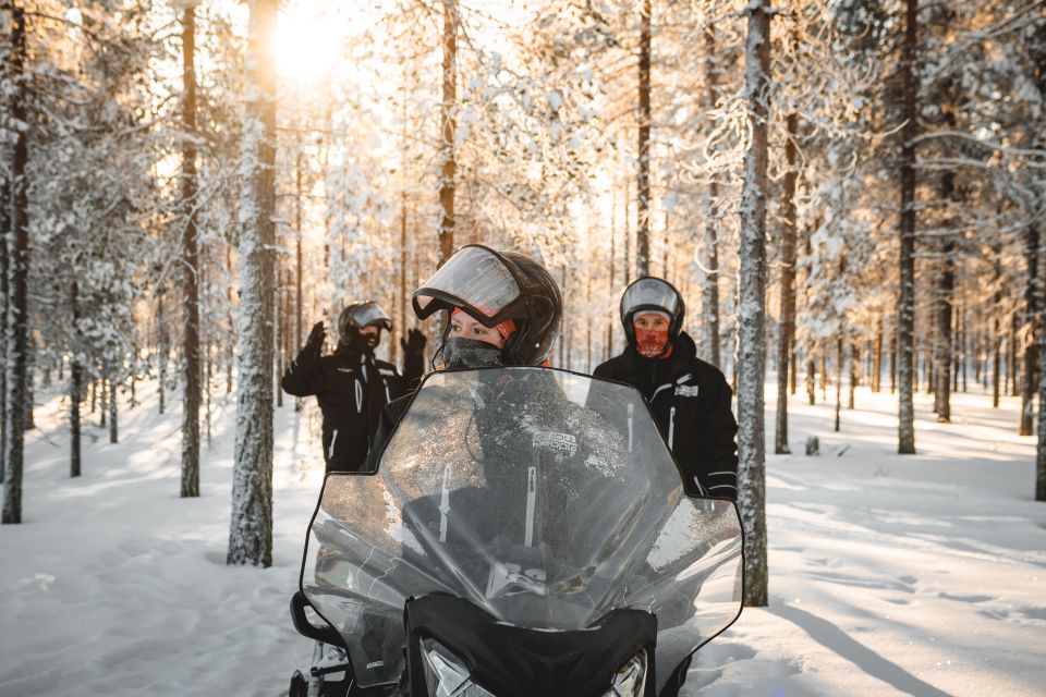 Rovaniemi: Electric Snowmobile Safari Tour With Ice Fishing - Enjoying the Campfire Kota