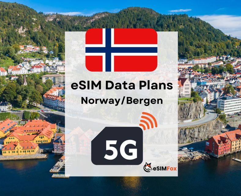 Bergen: Esim Internet Data Plan for Norway High-Speed 4g/5g - Booking and Cancellation Policy