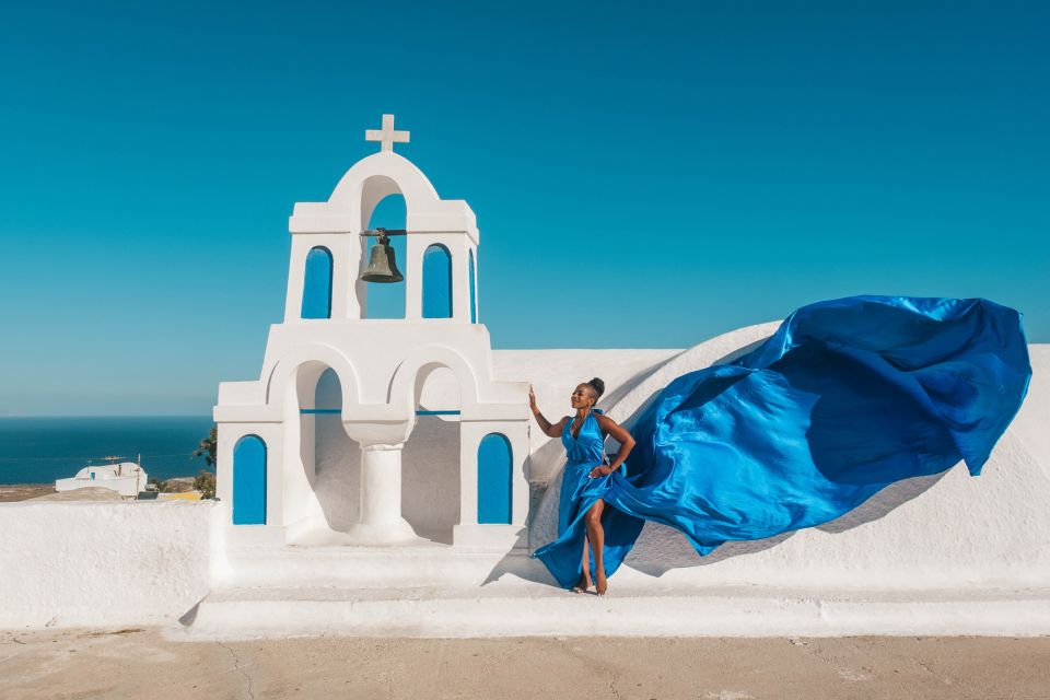 Flying Dress Santorini Photoshoot - Pickup and Accessibility