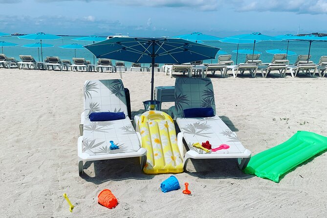 Ultimate Great Bay Beach Day Chairs, Umbrella and Beverages - Improving Signage and Local Interaction