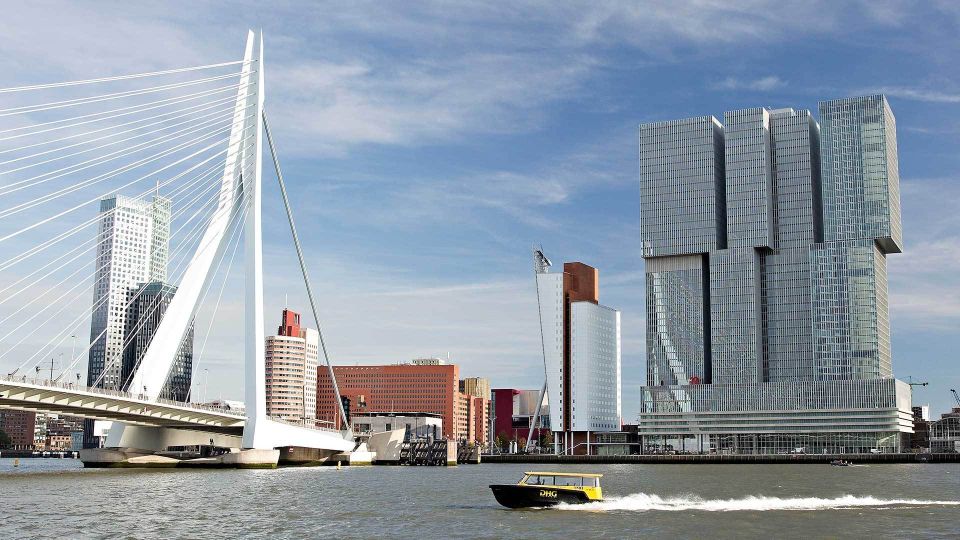 Rotterdam: De Rotterdam, Cube Houses, Water Taxi, and Markthal - Water Taxi Ride