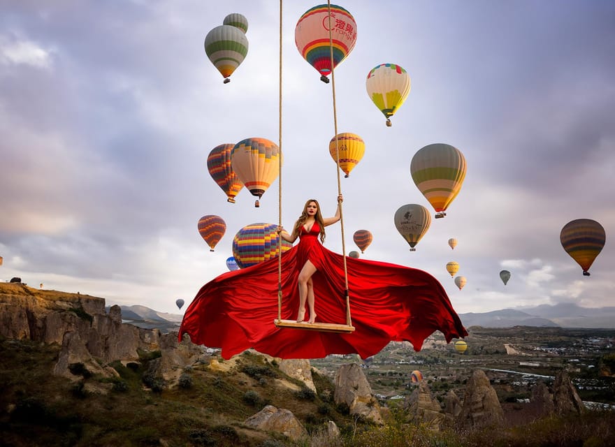 Cappadocia: Taking Photo With Swing at Hot Air Balloon View - The Crane Swing and Photography