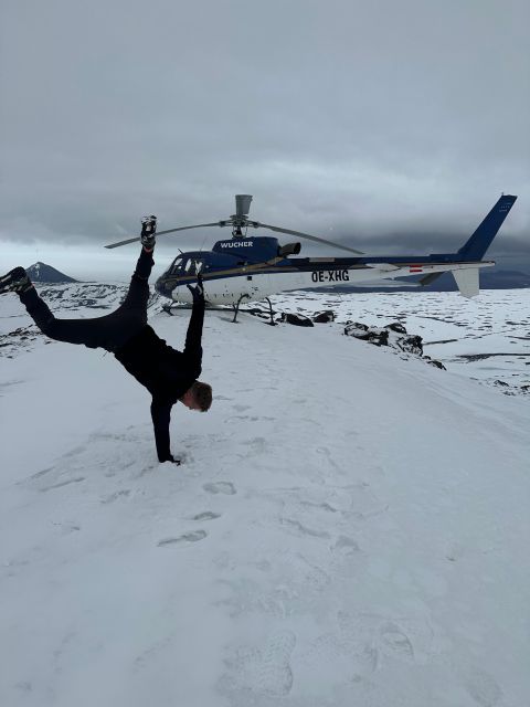 From Reykjavik: Fire and Ice Helicopter Tour With 2 Landings - Minimum Passengers Required