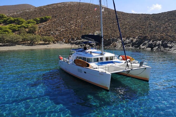 Private Full Day Catamaran Cruise From Paros With Lunch - Key Points