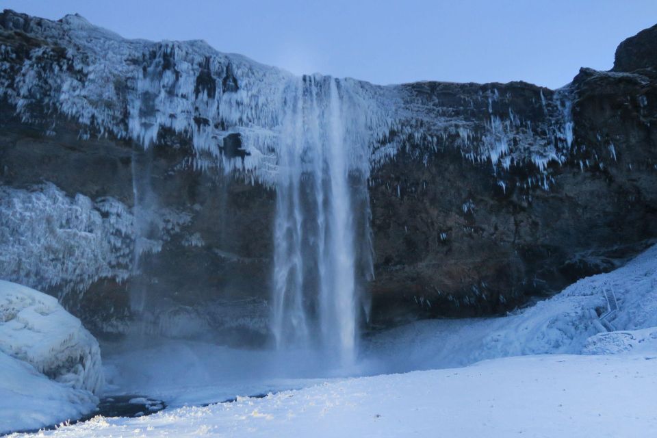 Reykjavik: Natural Ice Cave Tour Guided Adventure - Visiting the Waterfalls