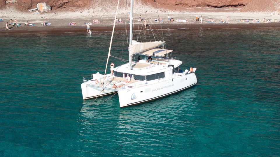 Santorini: Luxury Catamaran Cruise With Lunch, BBQ & Drinks - Booking Information