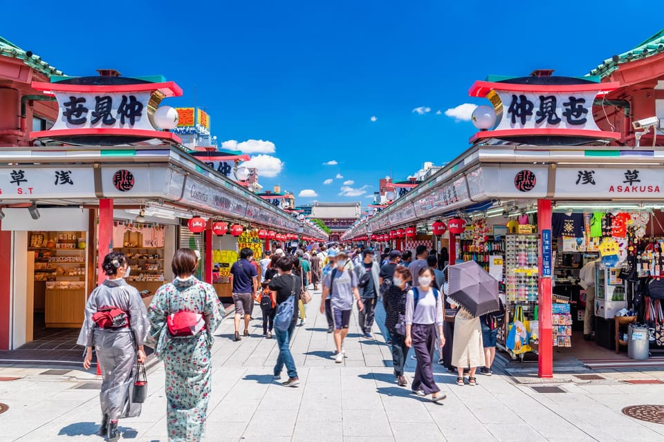 Tokyo : Asakusa Sumida River Walk to Senso-Ji Temple Tour - Strolling Through Nakamise Street