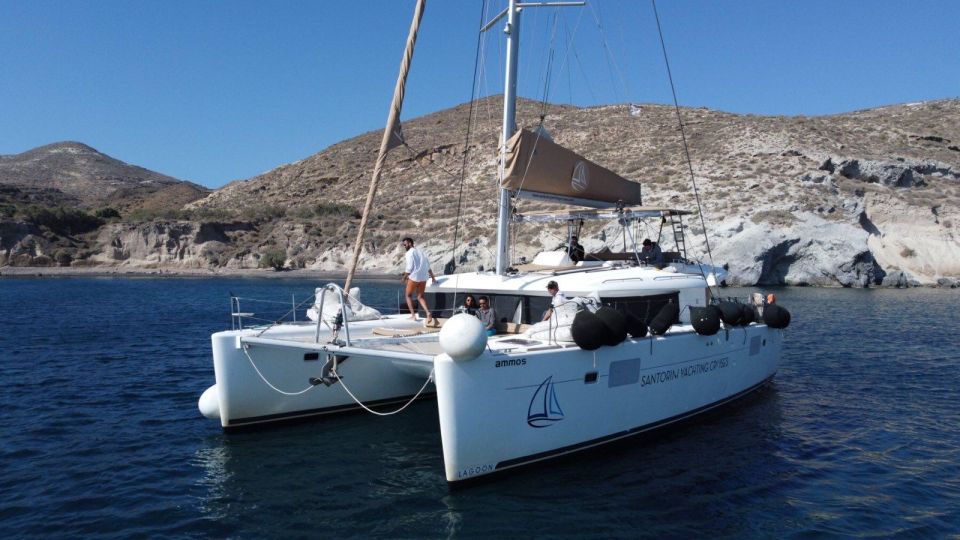 Santorini: Luxury Catamaran Cruise With Lunch, BBQ & Drinks - Frequently Asked Questions