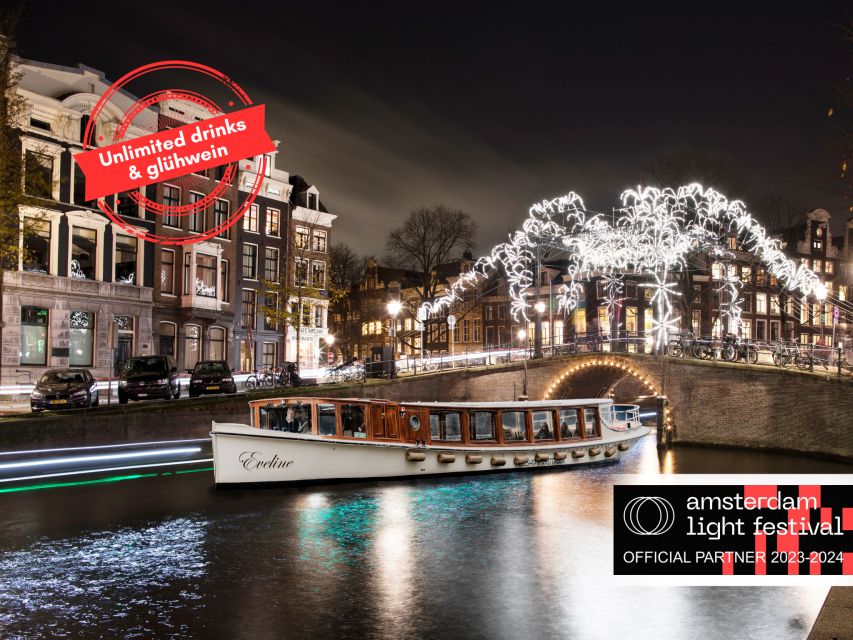 Amsterdam: Light Festival All-Inclusive Canal Cruise - Experience and Highlights