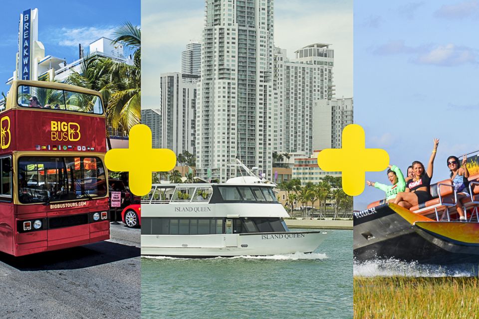 Miami: Everglades Experience, Bay Cruise & Open-top Bus Tour - Tour Highlights