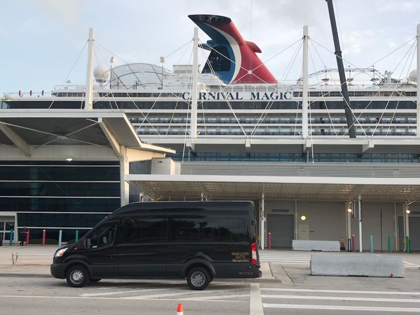 Ft. Lauderdale Airport Shuttle to Miami Port/Hotel Van14pax - Key Points