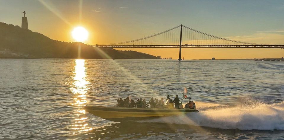 Lisbon Speedboat Sunset With Monuments Sightseeing - Key Points