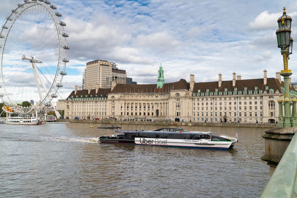 London: Uber Boat Single Trip and London Cable Car - Key Points