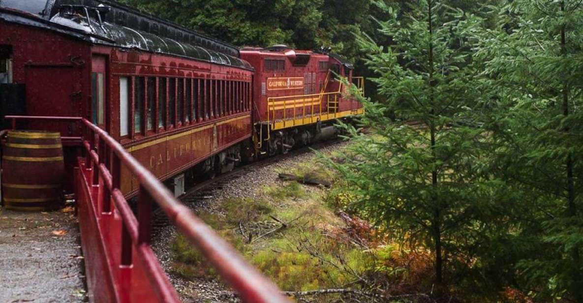 Mendocino County: Skunk Train Wolf Tree Turn Train Ride - Key Points