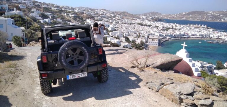 Mykonos: Private Jeep Tour With Myrsini Beach And Ano Mera Exploring Armenistis Lighthouse