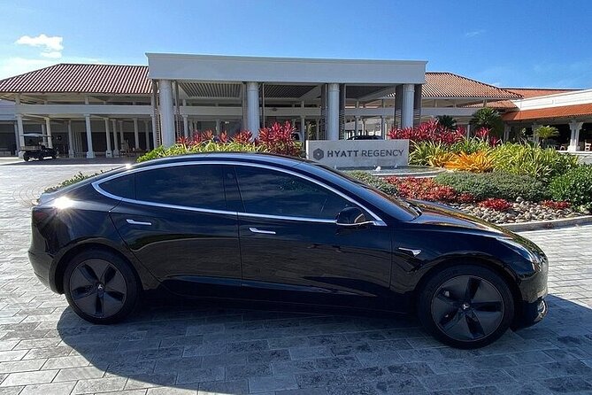 Puerto Rico Island Wide Private Transfers, Tesla 3 Luxury Sedan. - Key Points