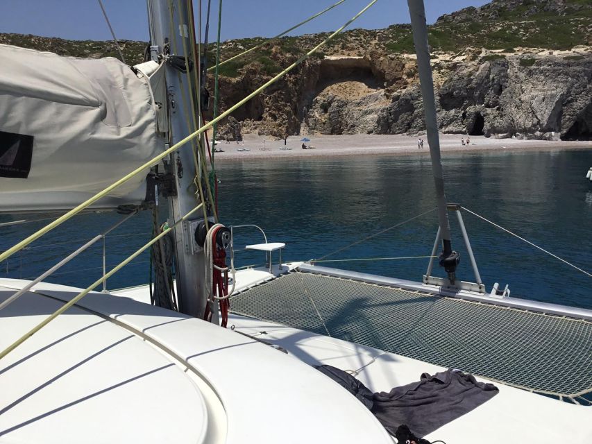 Rhodes: Sailing Catamaran Day Cruise With Food and Drinks - Key Points