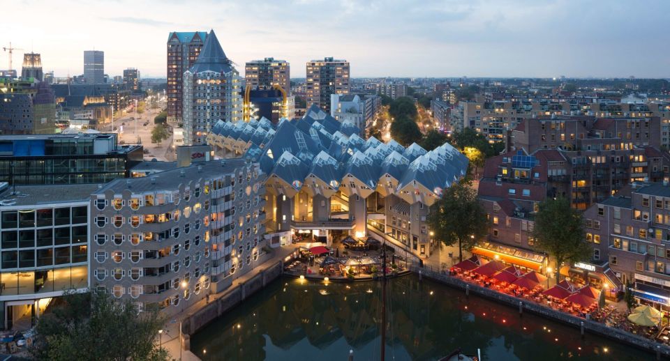 Rotterdam: De Rotterdam, Cube Houses, Water Taxi, and Markthal - Key Points