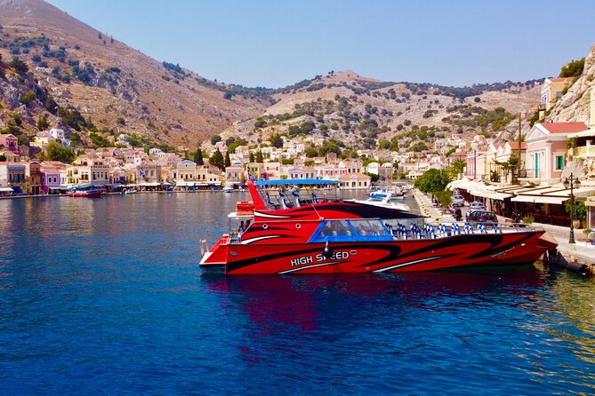 Speedboat to Symi & St Georges Bay Directly From Faliraki Beach - Key Points