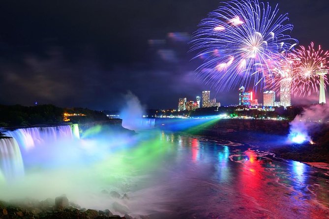 Toronto to Niagara Falls Evening Tour With Boat and Fireworks - Key Points