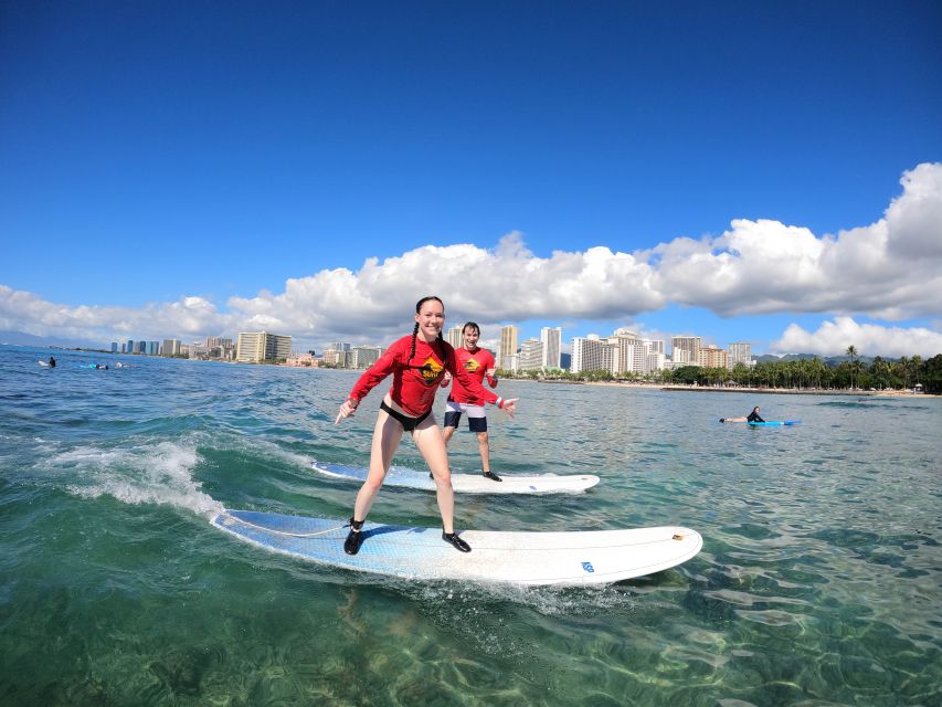 Two Students to One Instructor Surfing Lesson in Waikiki - Key Points