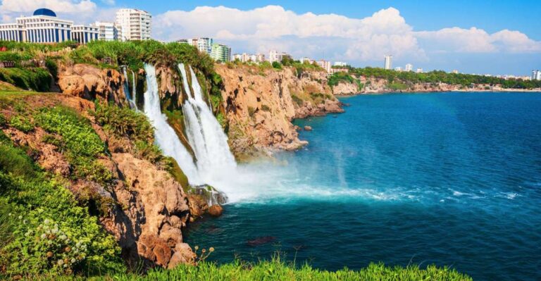 Antalya Relax Boat Trip With Lunch To The Waterfall Antalyas Lower Duden Waterfall