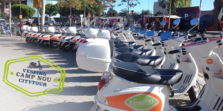 Barcelona Highlights: 4 Hour Vespa Scooter Tour Itinerary Highlights