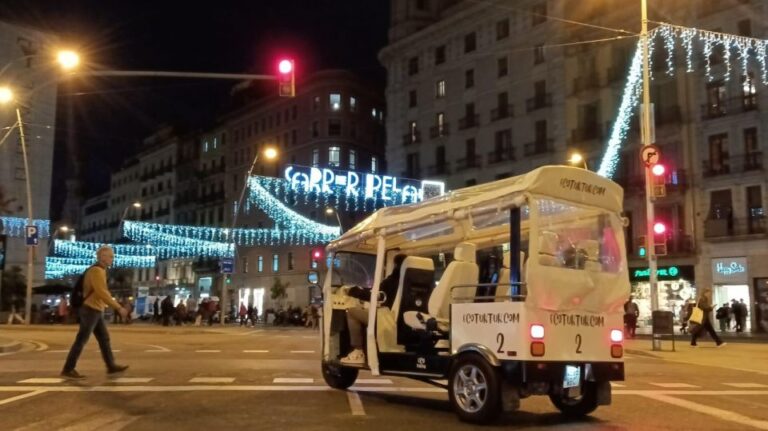 Barcelona: Private Christmas Lights Tour By Eco Tuk Tuk Tour Overview