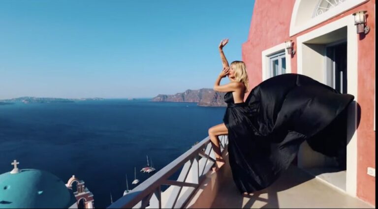 Capture Your Santorini Dream: Flying Dress Photography Activity Overview