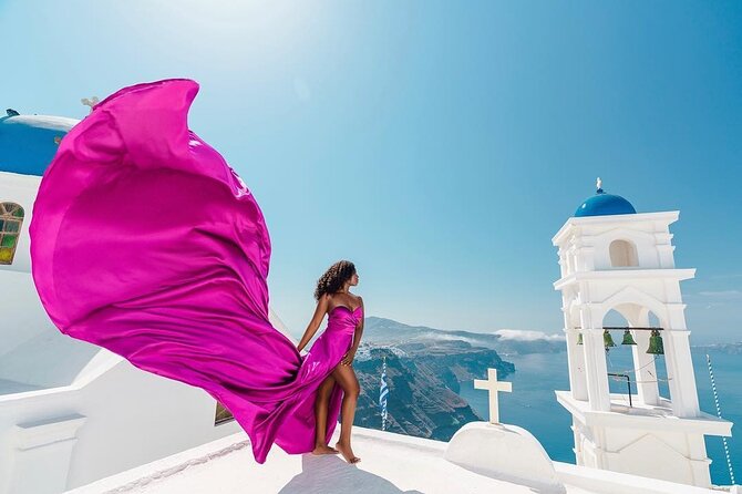 Flying Dress Photoshoot in Santorini With Hotel Pickup - Photoshoot Locations in Santorini