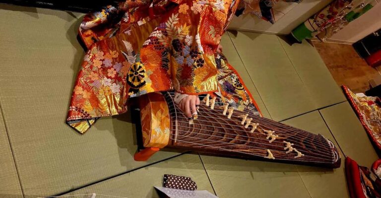 Kyoto Japan: Japanese Harp Experience With Gorgeous Kimono Activity Overview