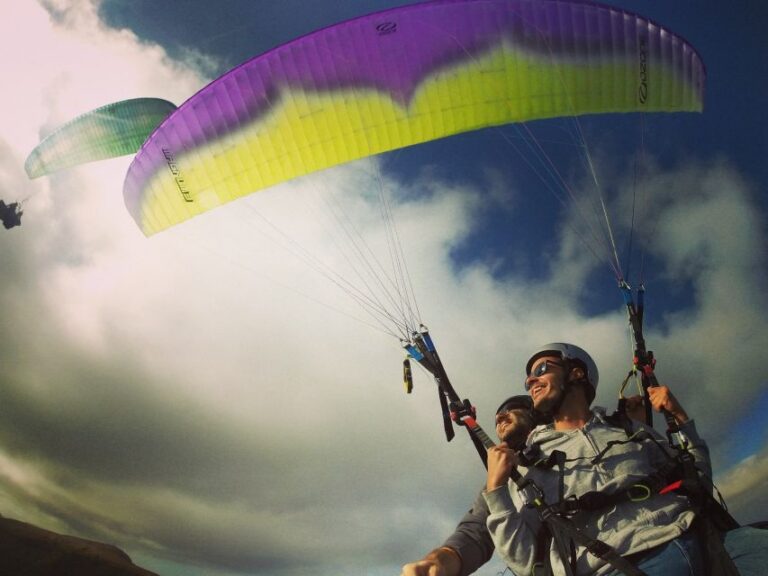 Lanzarote: Paragliding Flight With Video Lanzarotes Volcanic Landscapes