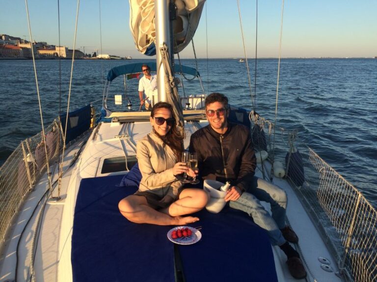 Lisbon: Private Sunset Sailing Tour With Champagne Tour Overview